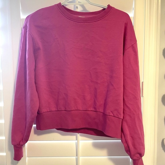 Crew Neck Sweater in Pink Plum Colour - Picture 2 of 3
